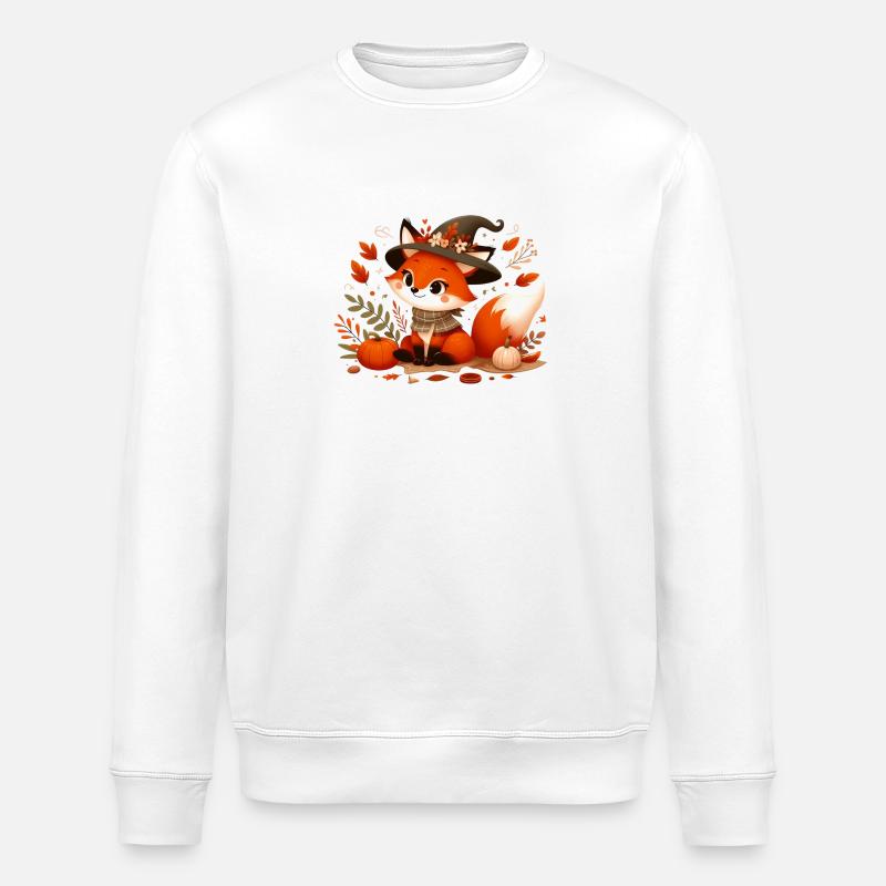 Fuchs Herbst 8 - Stanley/Stella Unisex Bio-Sweatshirt ROLLER - Weiß