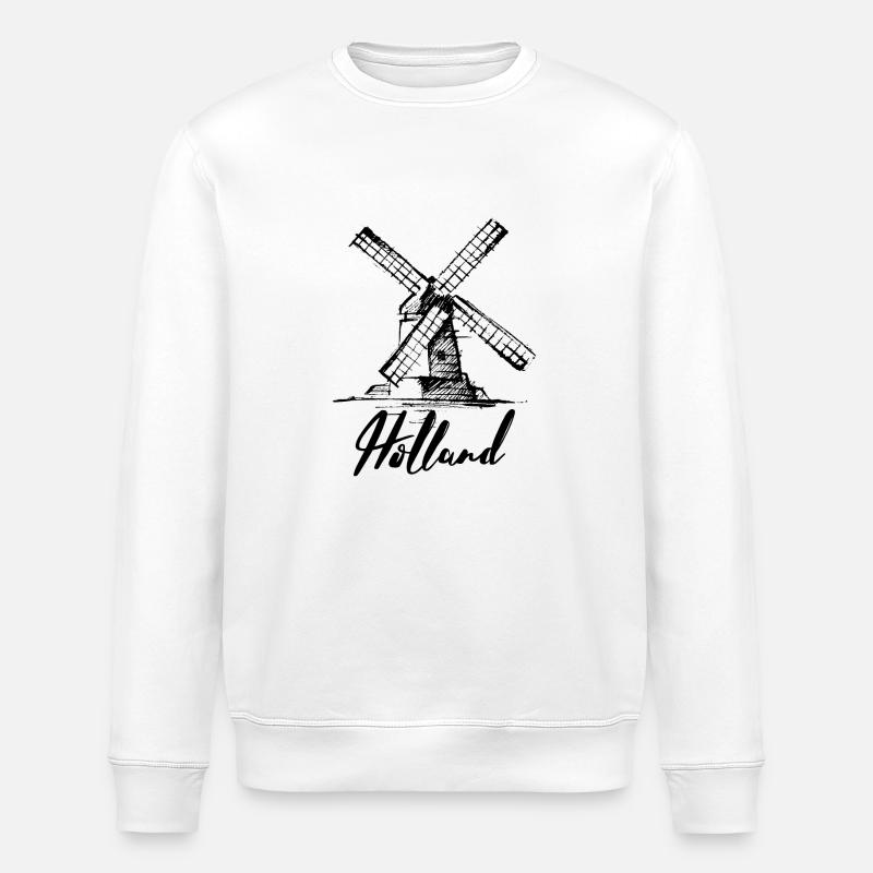 Holland - Stanley/Stella Unisex Bio-Sweatshirt ROLLER - Weiß