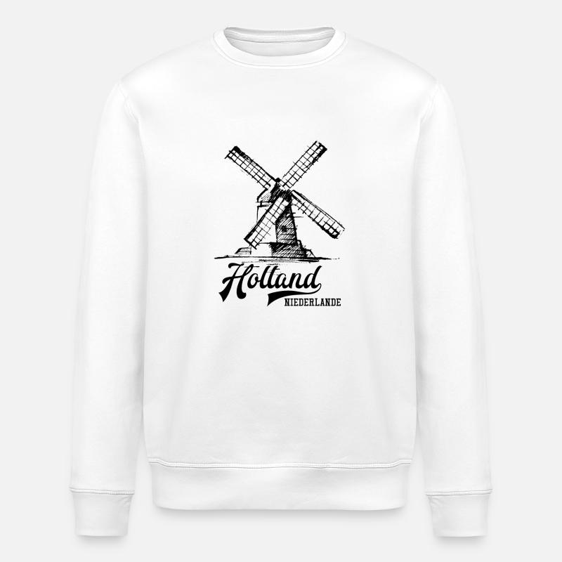Holland - Stanley/Stella Unisex Bio-Sweatshirt ROLLER - Weiß