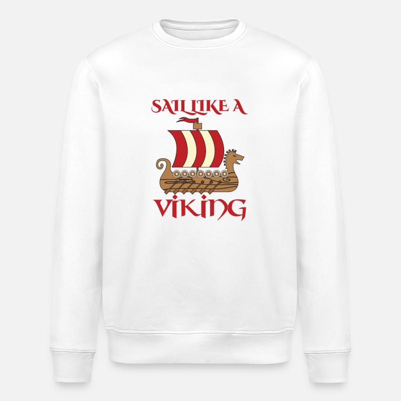 Vikings: Sail comme un Viking - Sweat bio ROLLER Stanley/Stella Unisexe - blanc