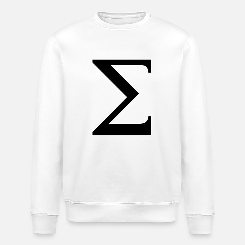Sigma greek alphabet - Sweat bio ROLLER Stanley/Stella Unisexe - blanc
