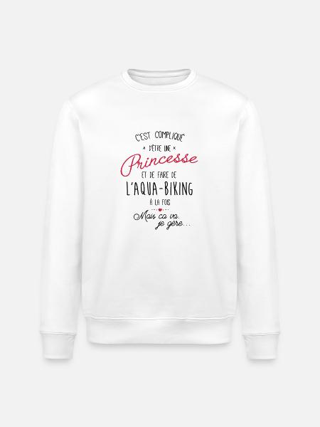 princesse et Aqua-Biking - Sweat bio ROLLER Stanley/Stella Unisexe - blanc