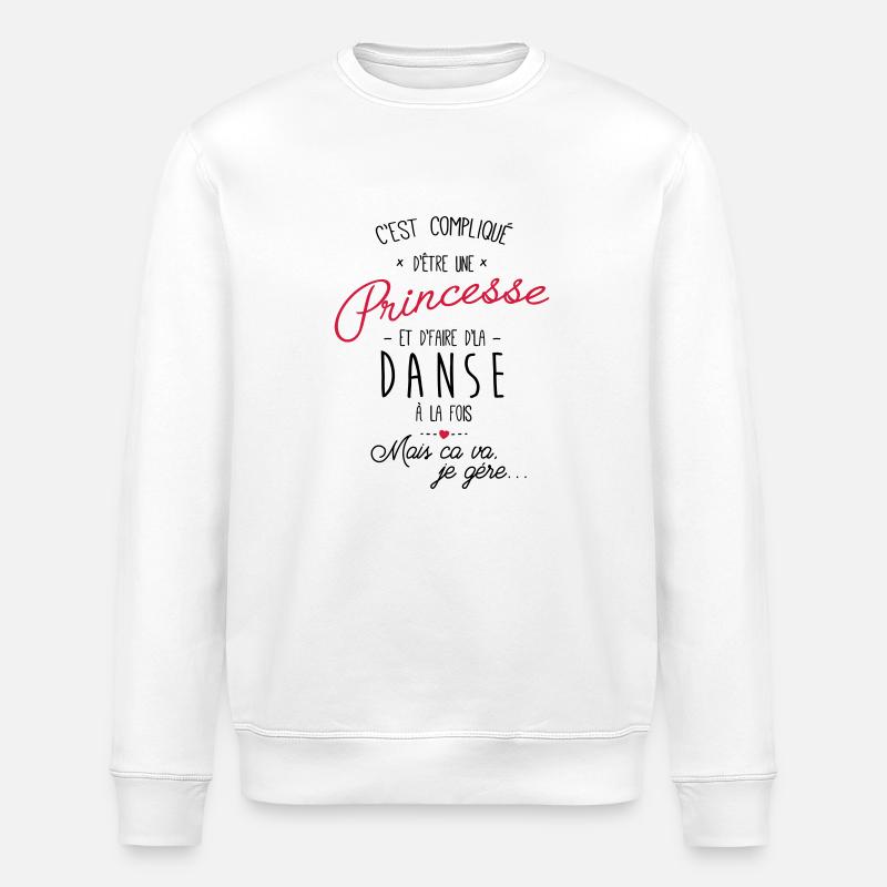 princesse et Danse - Sweat bio ROLLER Stanley/Stella Unisexe - blanc