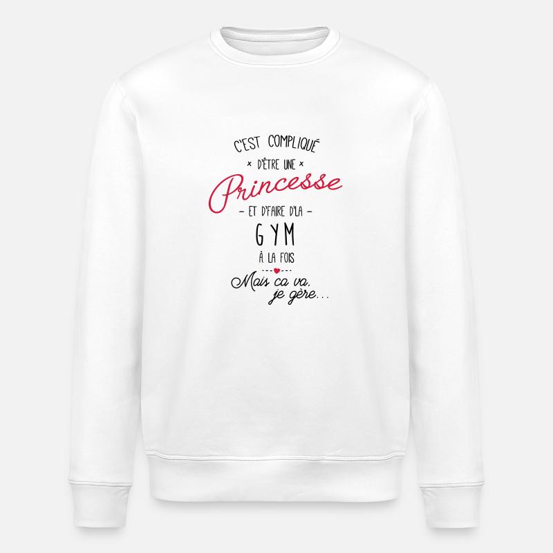 princesse et Gym - Sweat bio ROLLER Stanley/Stella Unisexe - blanc