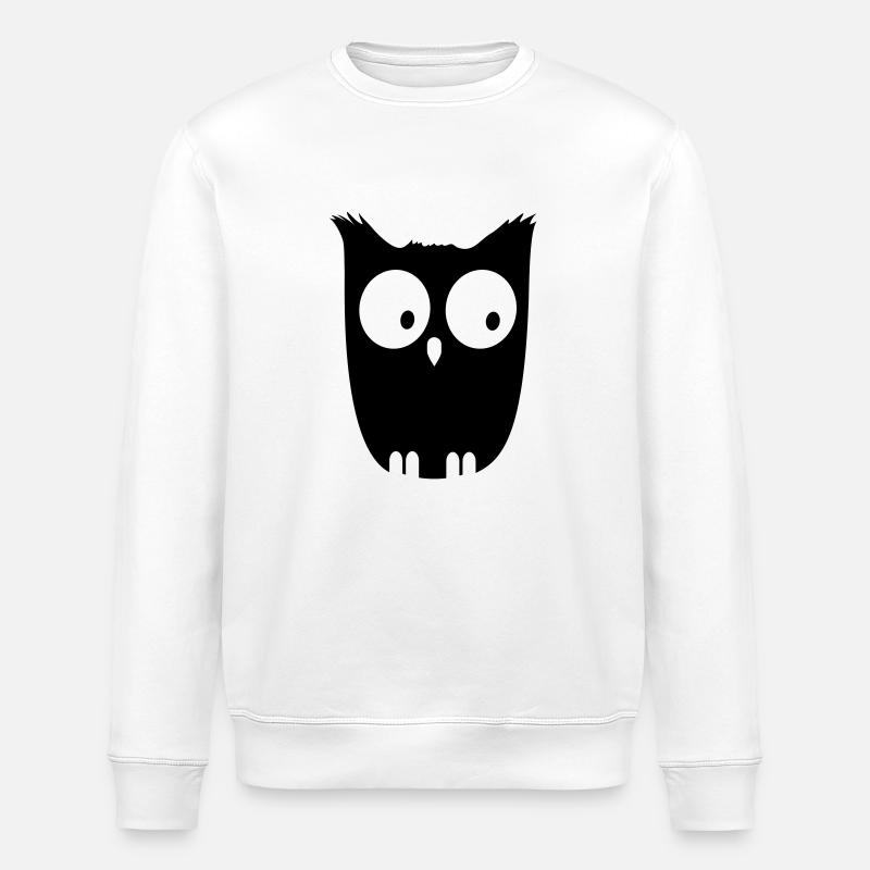 Owl - Stanley/Stella ROLLER Unisex Organic Sweatshirt - white