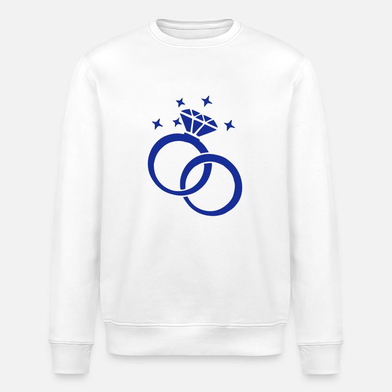 Wedding Rings - Stanley/Stella Unisex Bio-Sweatshirt ROLLER - Weiß