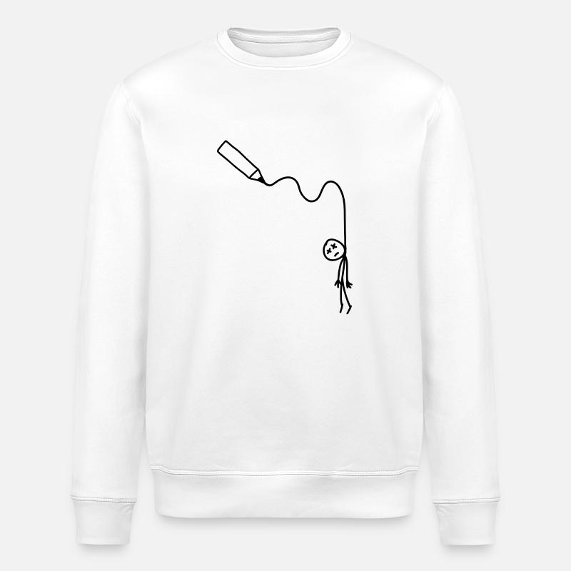 hangman_drawing - Stanley/Stella ROLLER Unisex Organic Sweatshirt - white