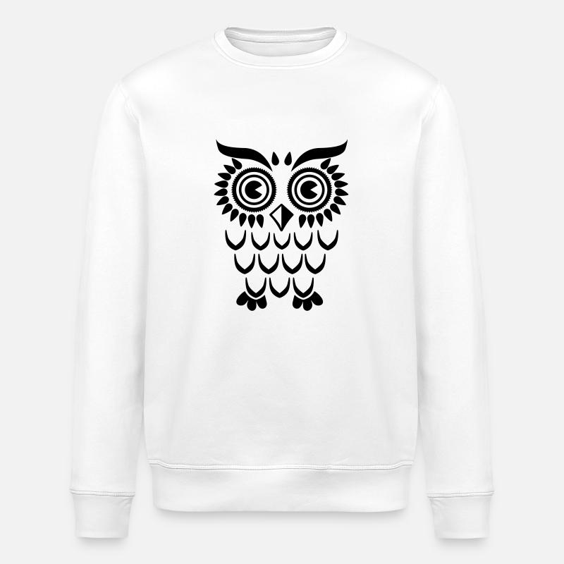 Owl Eule - Sweat bio ROLLER Stanley/Stella Unisexe - blanc
