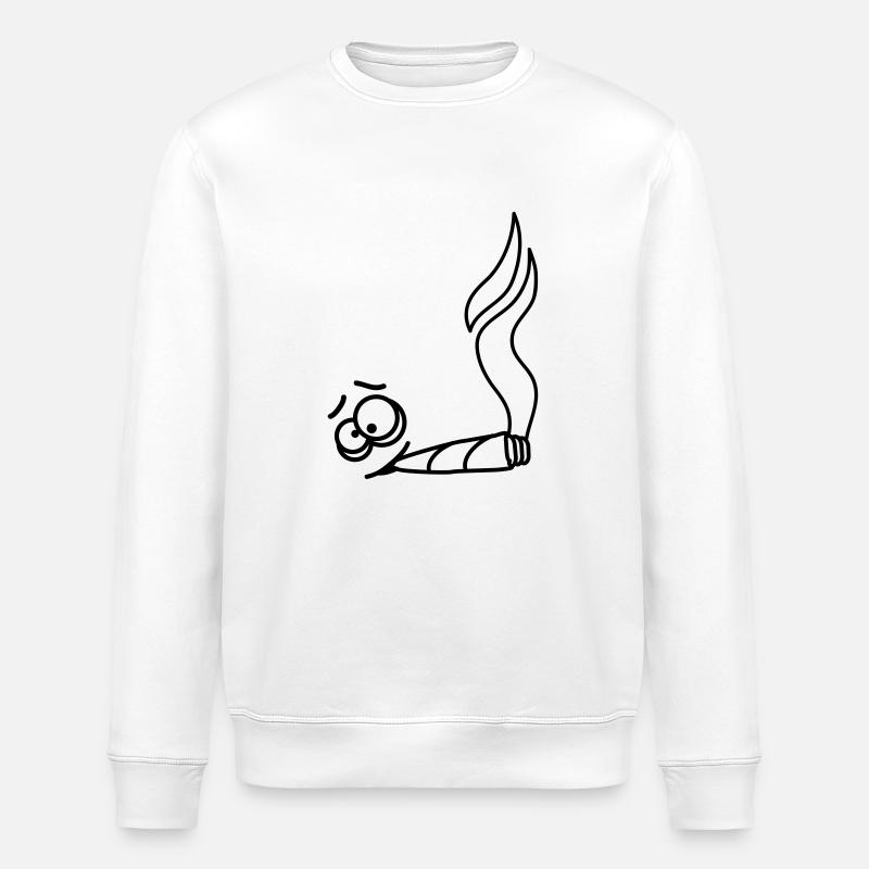Joint Smoker - Sweat bio ROLLER Stanley/Stella Unisexe - blanc