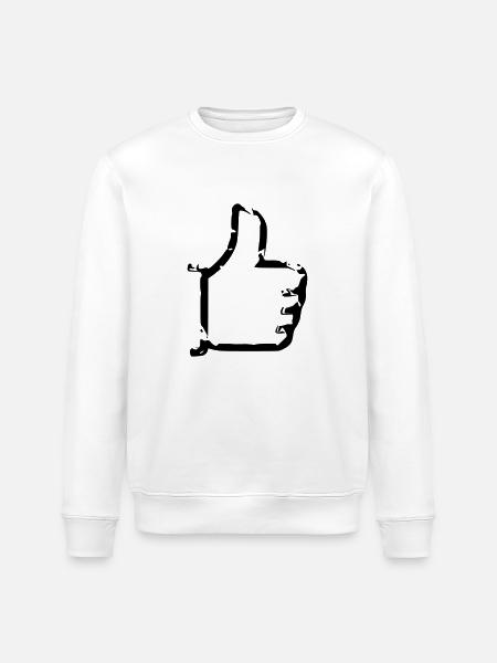 Comme - thumbs up - bande dessinée - Sweat bio ROLLER Stanley/Stella Unisexe - blanc