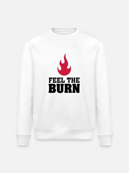 Feel The Burn (Flame) - Stanley/Stella Unisex Bio-Sweatshirt ROLLER - Weiß