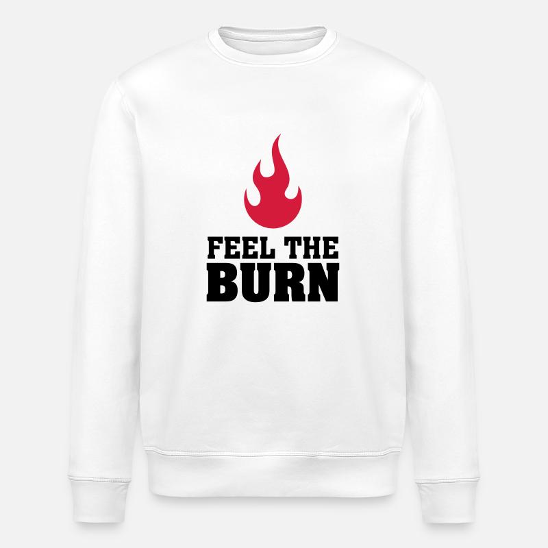 Feel The Burn (Flame) - Sweat bio ROLLER Stanley/Stella Unisexe - blanc