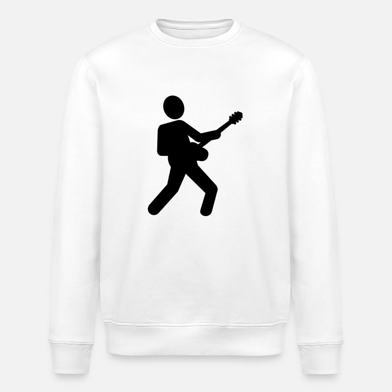 Guitar - Stanley/Stella ROLLER Unisex Organic Sweatshirt - white