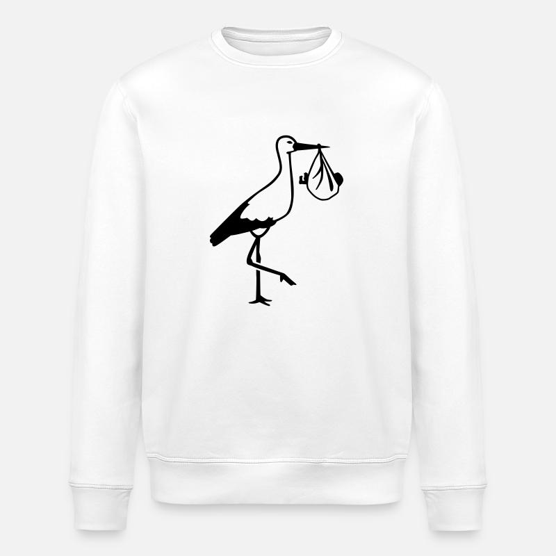 Cigogne - Sweat bio ROLLER Stanley/Stella Unisexe - blanc