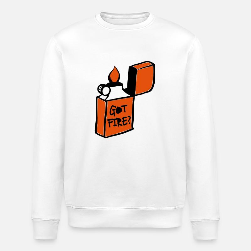 Got Fire? - Stanley/Stella ROLLER Unisex Organic Sweatshirt - white