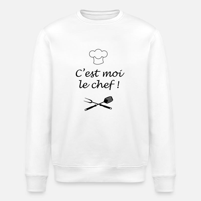 chef barbecue cuisinier - Sweat bio ROLLER Stanley/Stella Unisexe - blanc