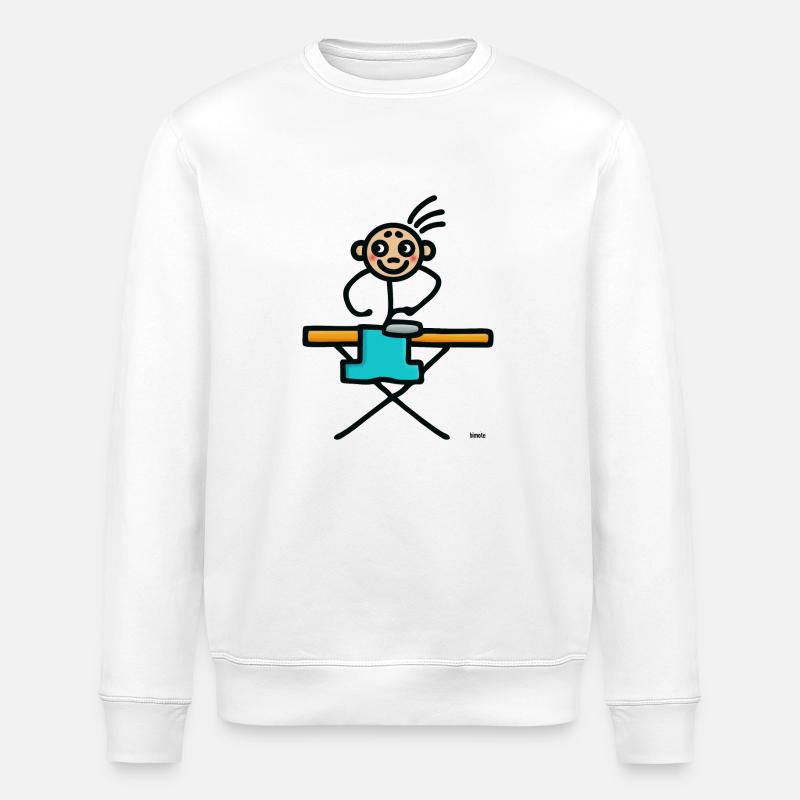 Strichmännchen bügeln - Stanley/Stella Unisex Bio-Sweatshirt ROLLER - Weiß