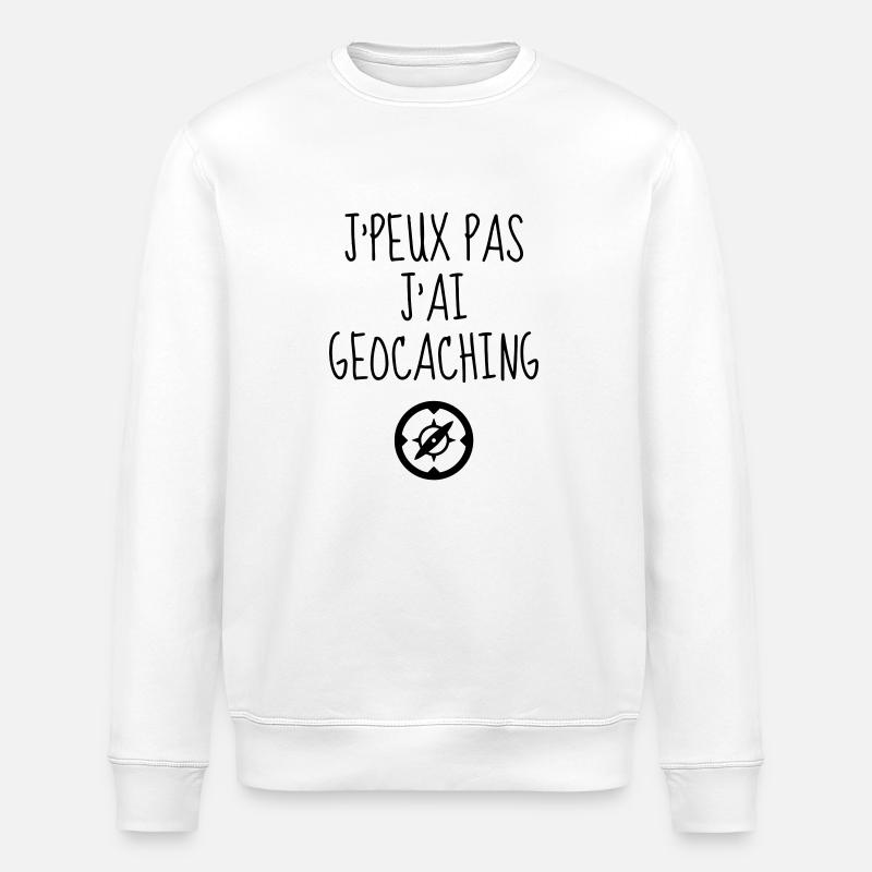 Geocaching / Geocacher / Compass / GPS - Stanley/Stella ROLLER Unisex Organic Sweatshirt - white