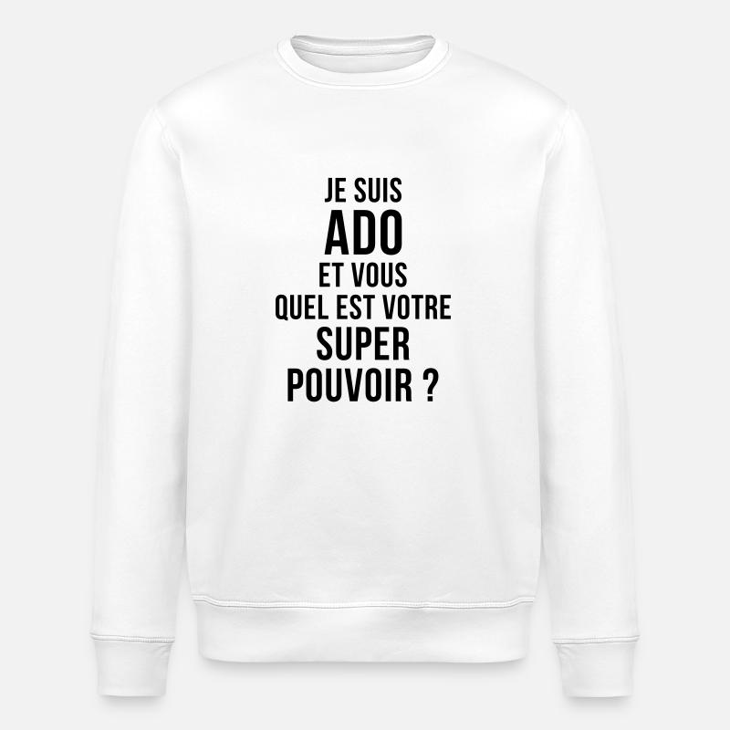 adolescent / enfant / ado / adolescente - Sweat bio ROLLER Stanley/Stella Unisexe - blanc