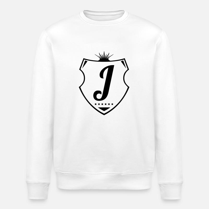 j letter - Stanley/Stella Unisex Bio-Sweatshirt ROLLER - Weiß