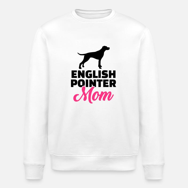 English Pointer - Stanley/Stella ROLLER Unisex Organic Sweatshirt - white