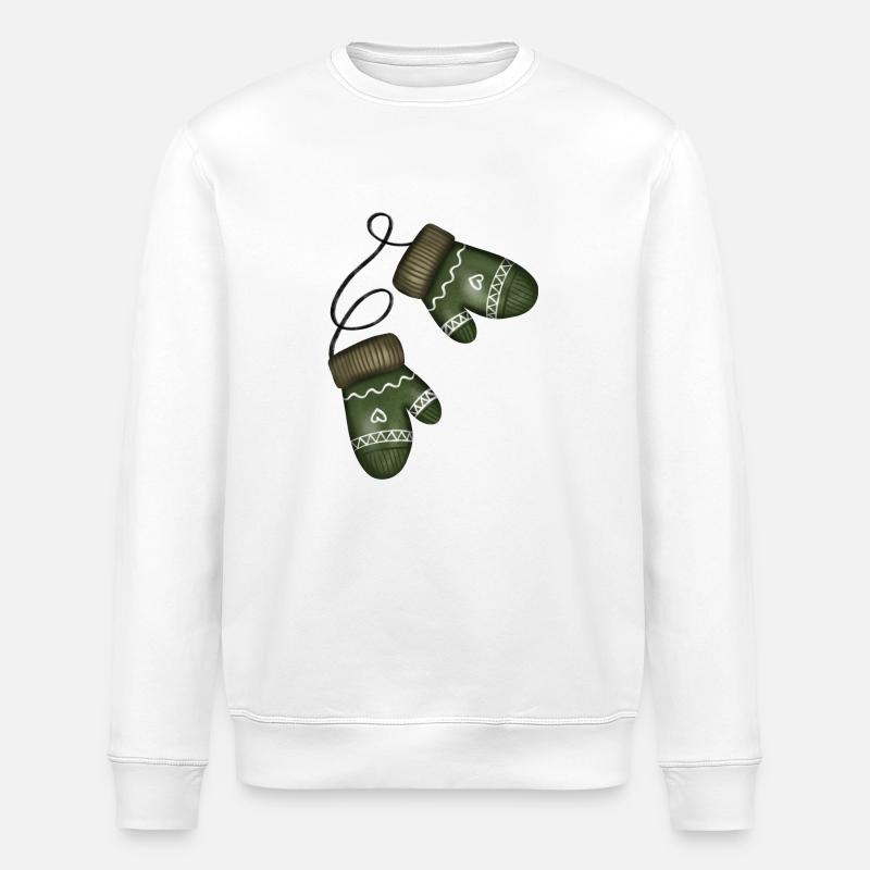 Weihnachten - Winter - Handschuhe - Stanley/Stella Unisex Bio-Sweatshirt ROLLER - Weiß