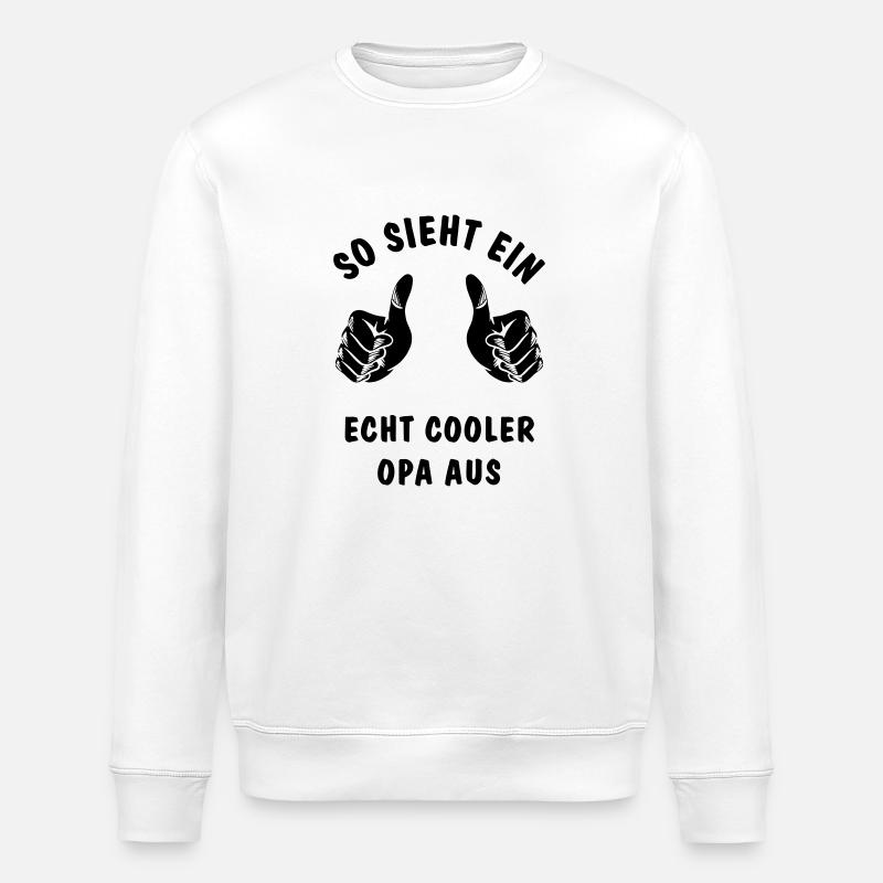 cooler opa - Stanley/Stella Unisex Bio-Sweatshirt ROLLER - Weiß