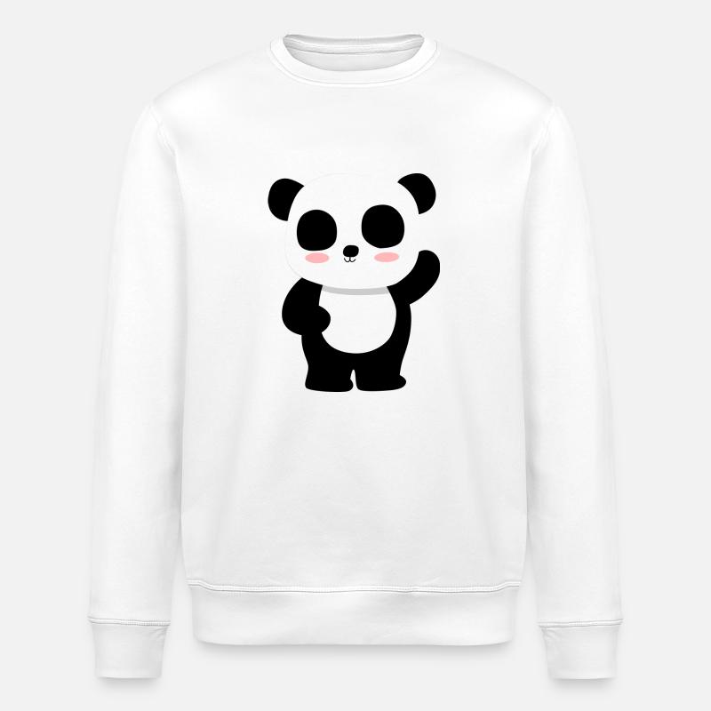 Panda - Stanley/Stella Unisex Bio-Sweatshirt ROLLER - Weiß