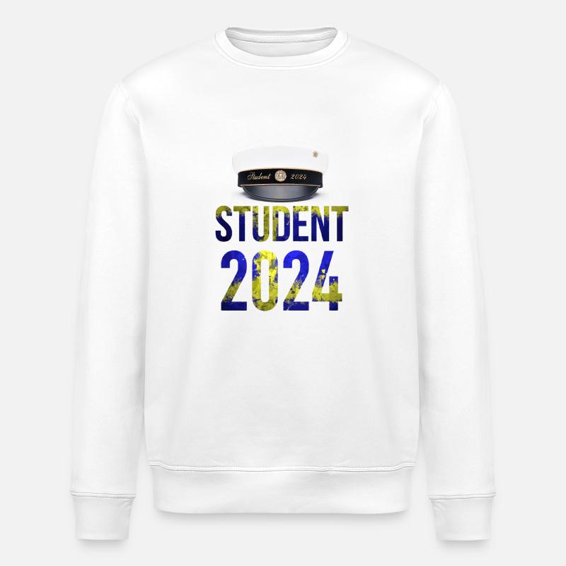 Abschlussfeier 2024 Abiturfeier - Stanley/Stella Unisex Bio-Sweatshirt ROLLER - Weiß