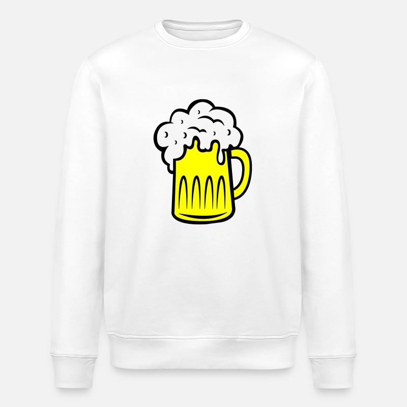 Beer 002 - Stanley/Stella ROLLER Unisex Organic Sweatshirt - white