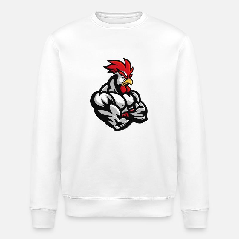 Hahn Comic - Stanley/Stella Unisex Bio-Sweatshirt ROLLER - Weiß