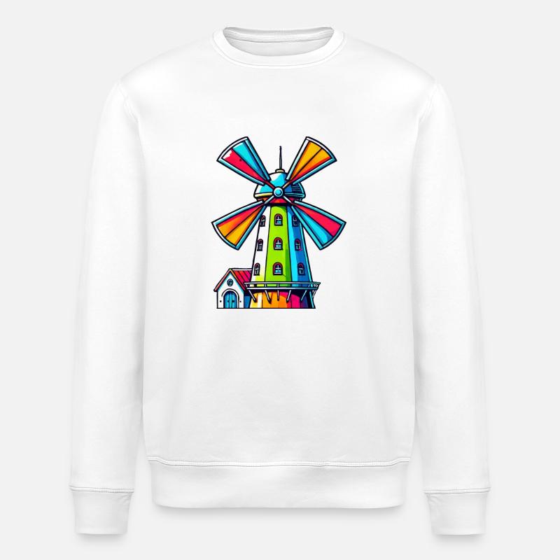 Windmill - Stanley/Stella ROLLER Unisex Organic Sweatshirt - white