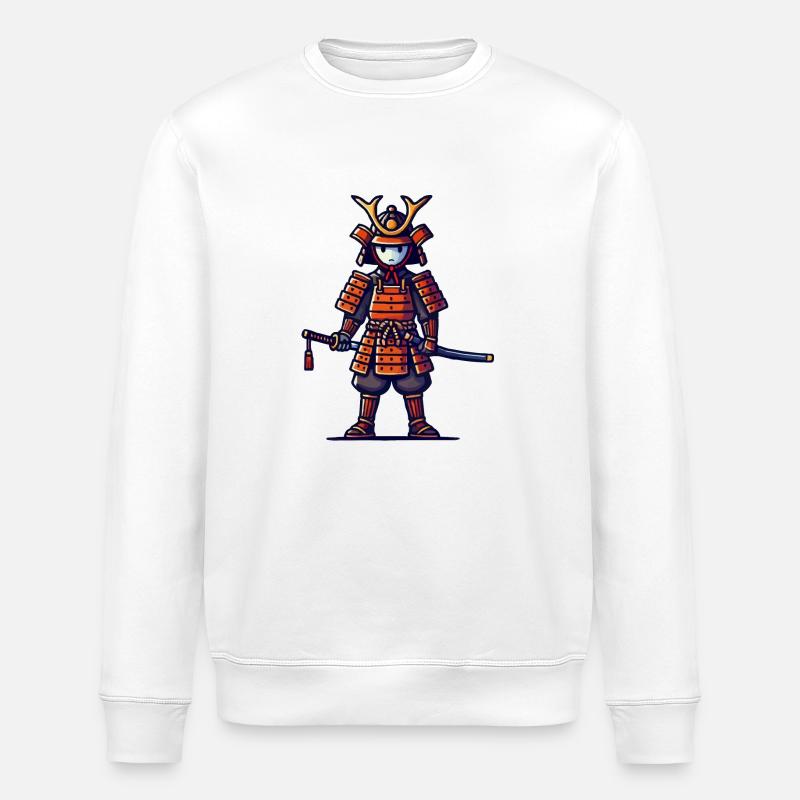 Samurai Comic - Stanley/Stella Unisex Bio-Sweatshirt ROLLER - Weiß
