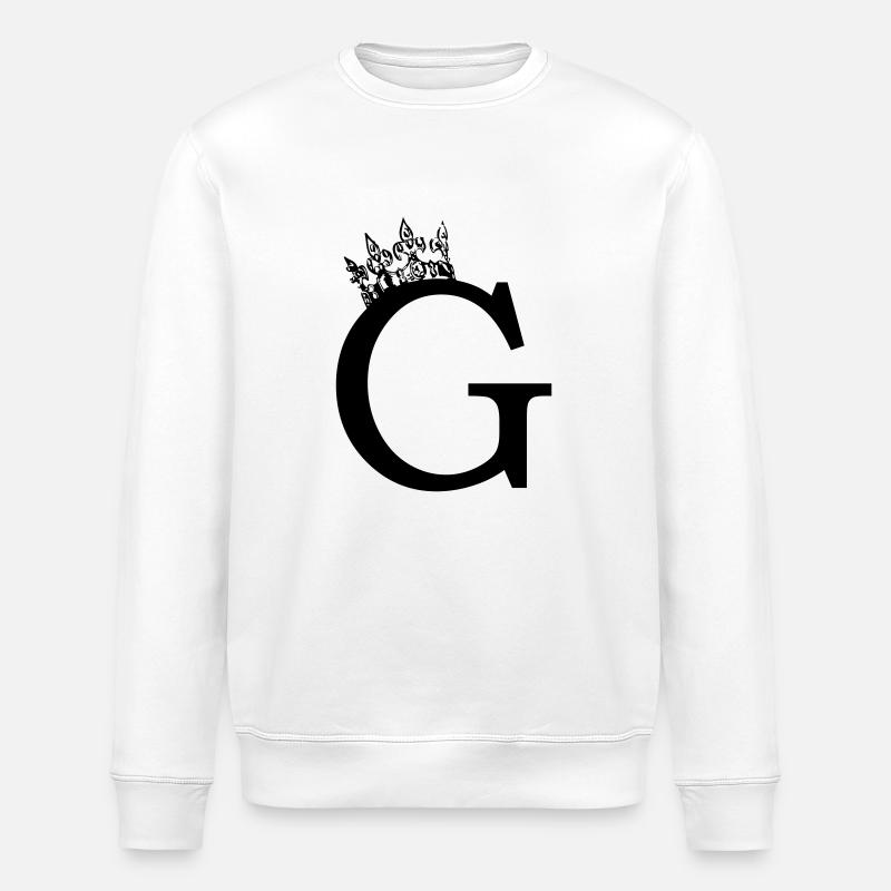 couronne G - Sweat bio ROLLER Stanley/Stella Unisexe - blanc