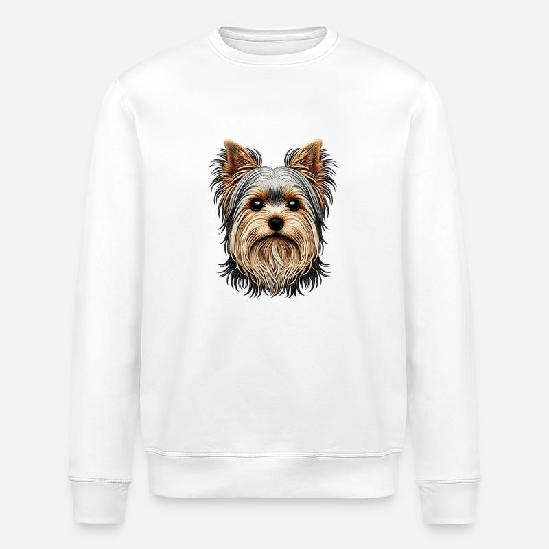 Yorkshire Terrier - Stanley/Stella Unisex Bio-Sweatshirt ROLLER - Weiß