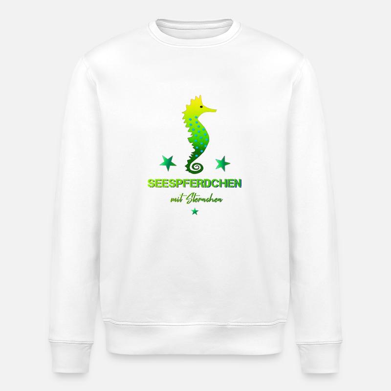 Seepferdchen mit Sternchen Schwimmabzeichen - Stanley/Stella Unisex Bio-Sweatshirt ROLLER - Weiß