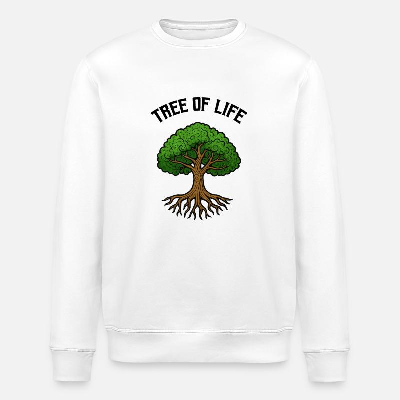 baum des lebens - Stanley/Stella Unisex Bio-Sweatshirt ROLLER - Weiß