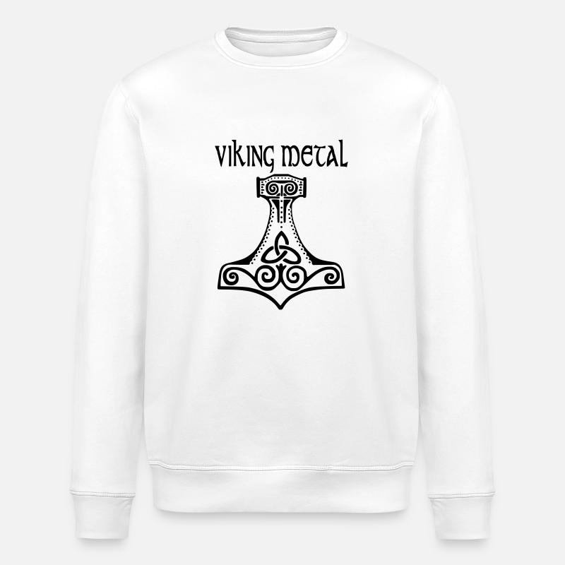Viking Metal - Thorhammer - Stanley/Stella Unisex Bio-Sweatshirt ROLLER - Weiß