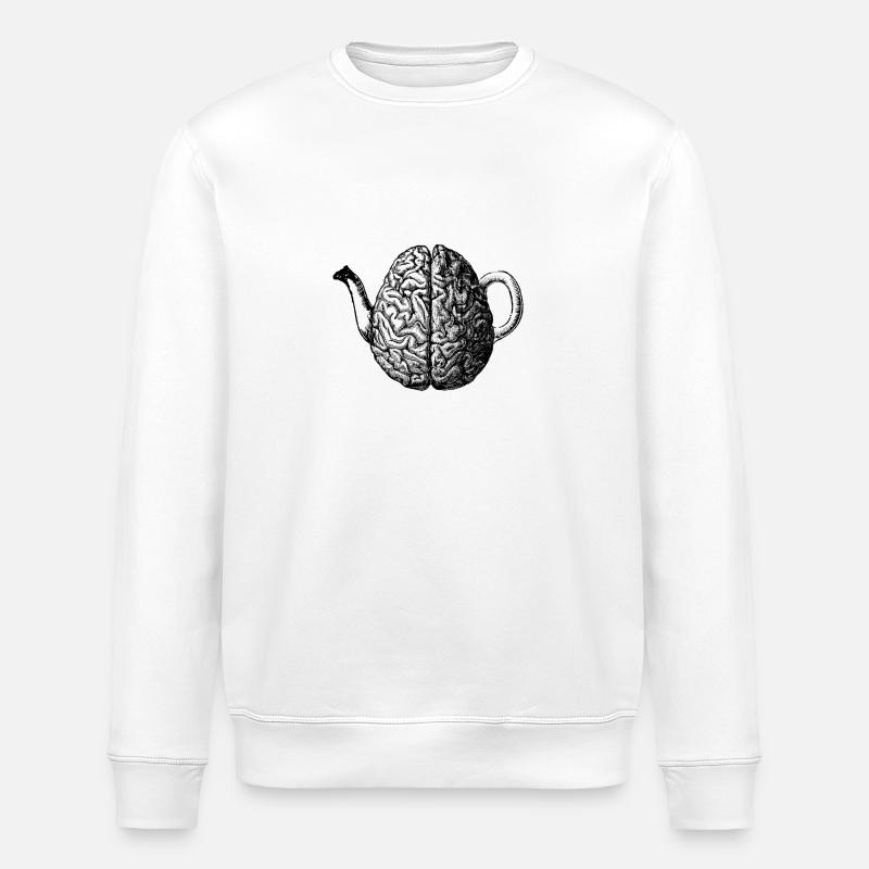 Brain Teapot - Stanley/Stella ROLLER Unisex Organic Sweatshirt - white