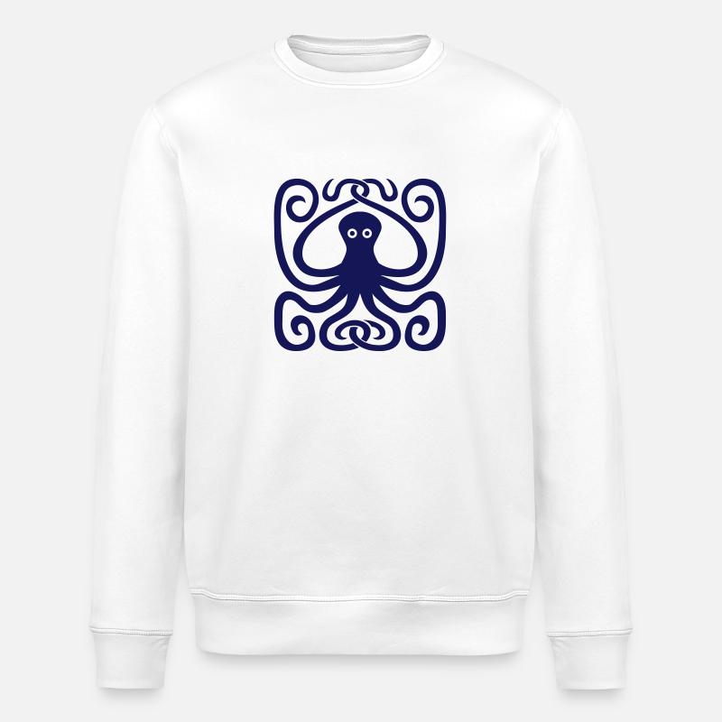 Octopus - Sweat bio ROLLER Stanley/Stella Unisexe - blanc