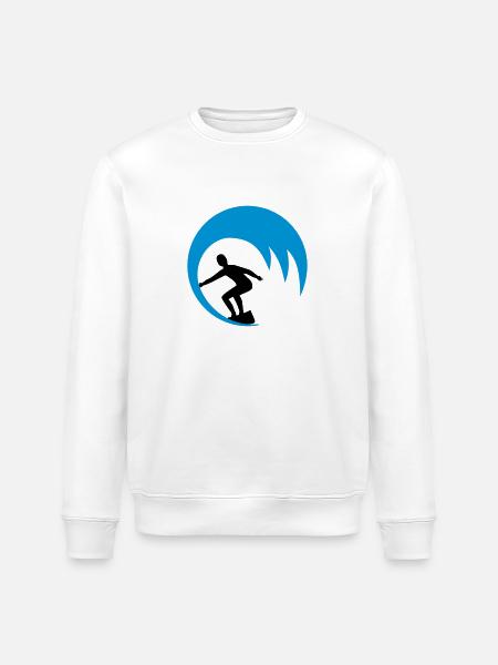 Surfers, surfers - Stanley/Stella ROLLER Unisex Organic Sweatshirt - white