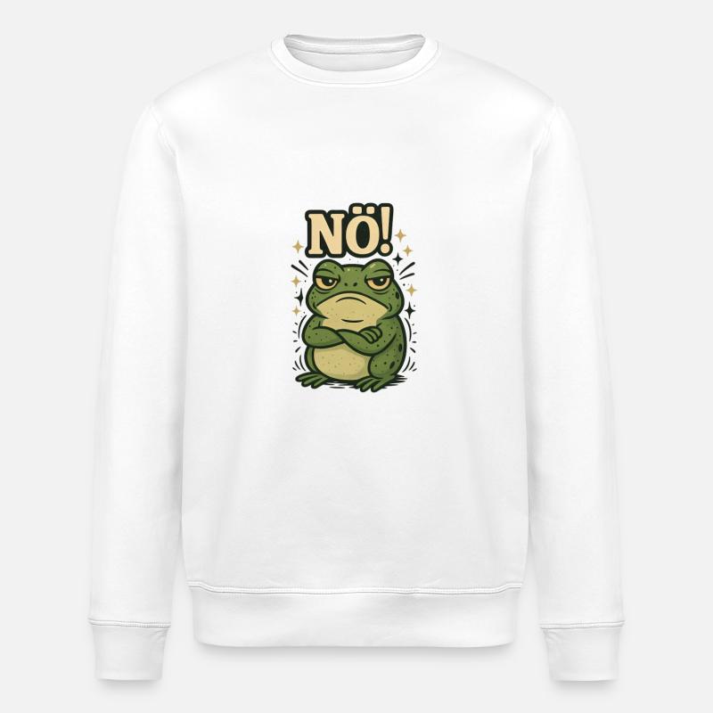 Grenouille Nope Fun Design Non - Sweat bio ROLLER Stanley/Stella Unisexe - blanc