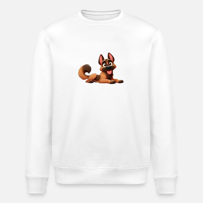 Malinois 7 - Stanley/Stella Unisex Bio-Sweatshirt ROLLER - Weiß