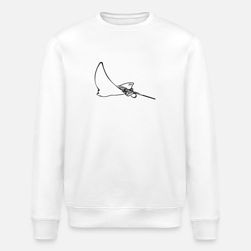 Raie de l’aigle - Sweat bio ROLLER Stanley/Stella Unisexe - blanc