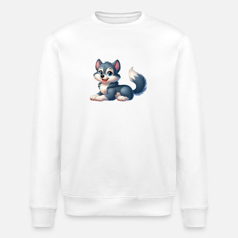 wolf - Sweat bio ROLLER Stanley/Stella Unisexe - blanc