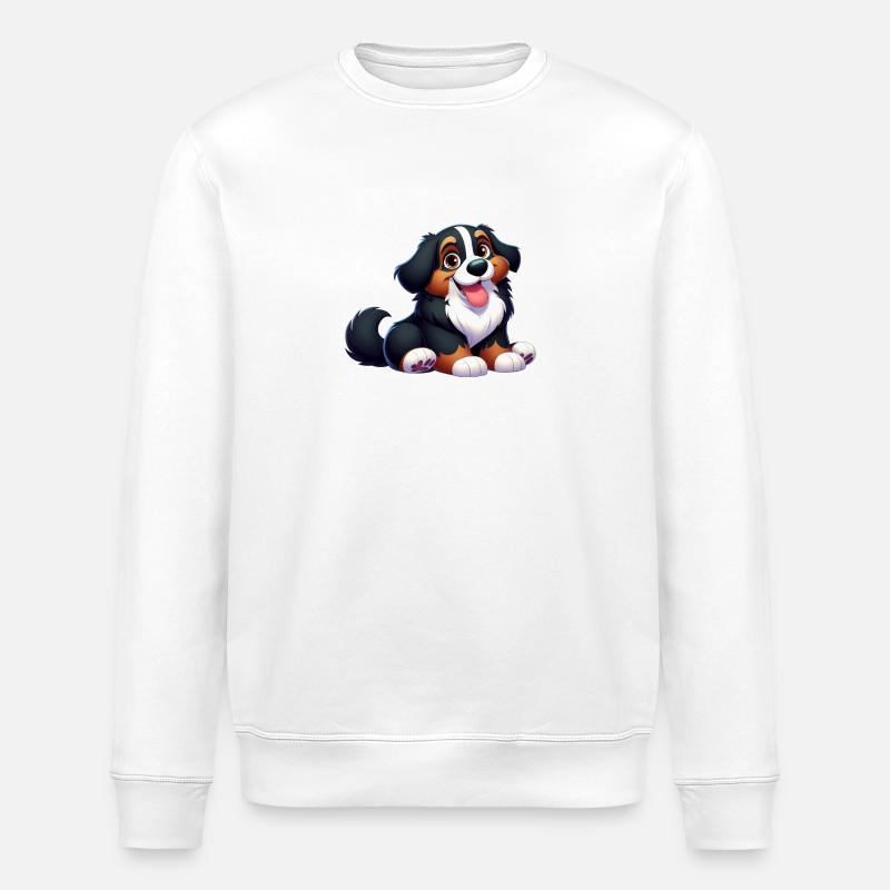 Berner Sennenhund 3 - Stanley/Stella Unisex Bio-Sweatshirt ROLLER - Weiß