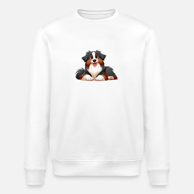 border collie - Sweat bio ROLLER Stanley/Stella Unisexe - blanc
