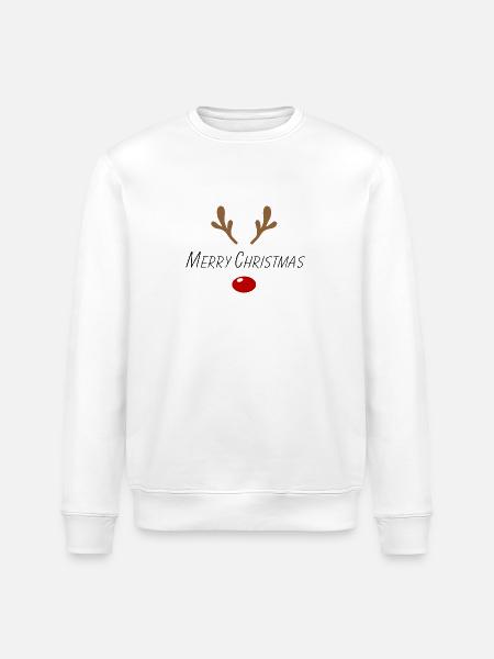 Merry Christmas - Stanley/Stella ROLLER Unisex Organic Sweatshirt - white