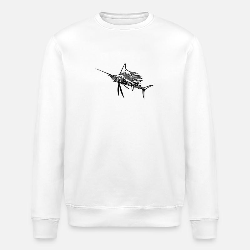 Wilder Schwertfisch Vector - Stanley/Stella Unisex Bio-Sweatshirt ROLLER - Weiß