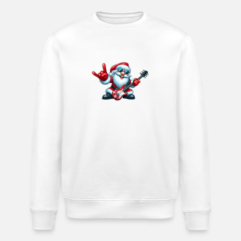 Santa Rock 5 - Stanley/Stella Unisex Bio-Sweatshirt ROLLER - Weiß